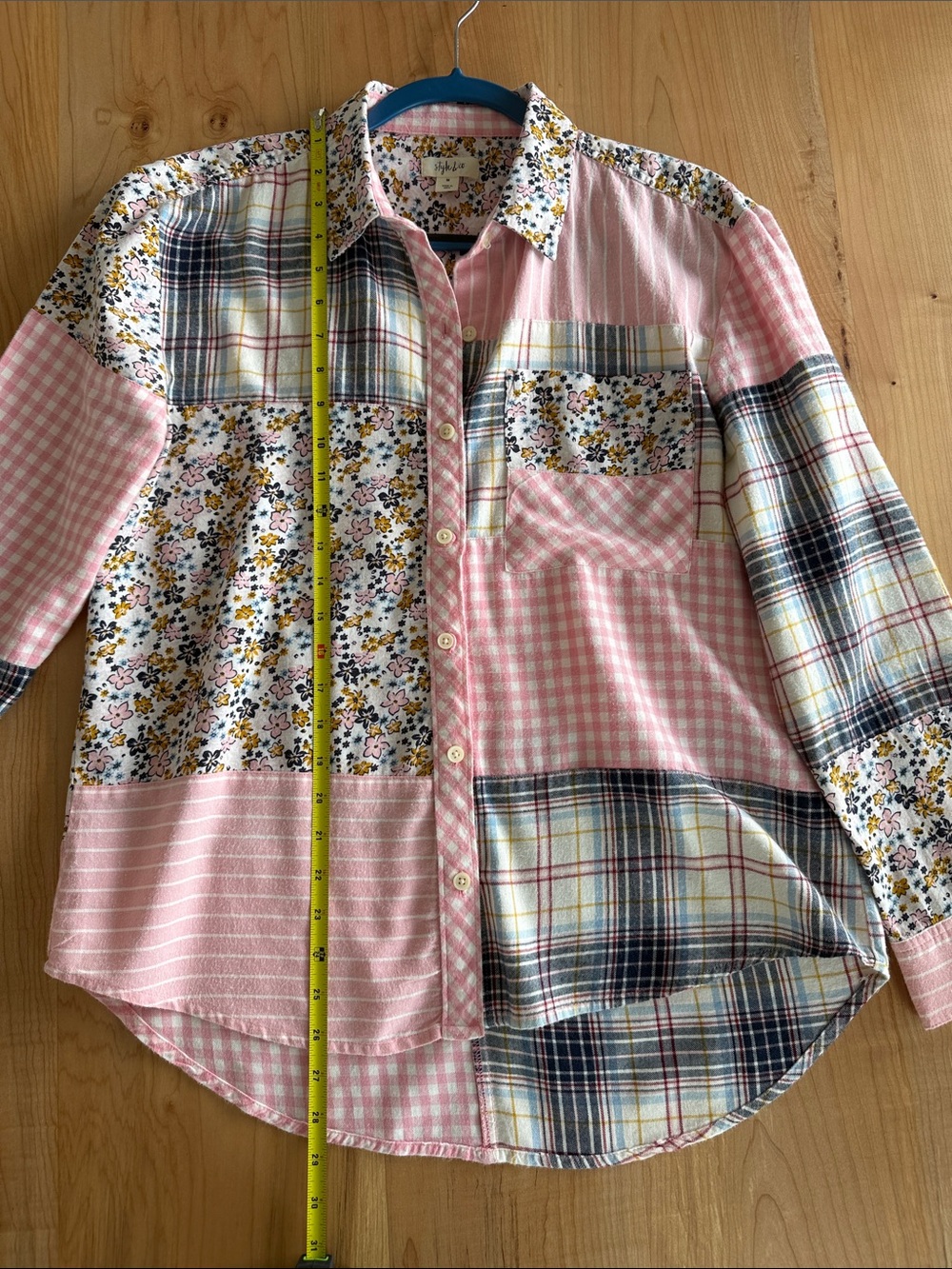 Flannel patchwork button down - Picture 6 of 9